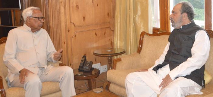 Muzzafar Baig meets Governor