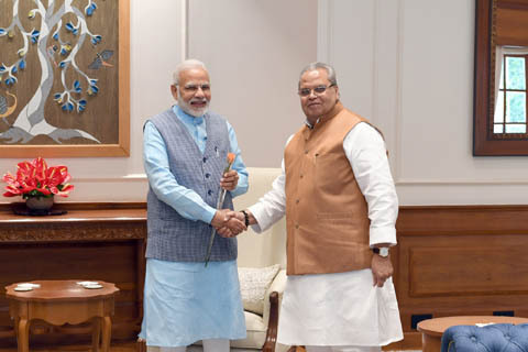 Jammu and Kashmir Governor meets PM, President in New Delhi