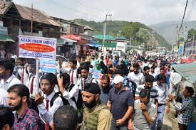 Azadi from Drugs rally organised in Baramulla