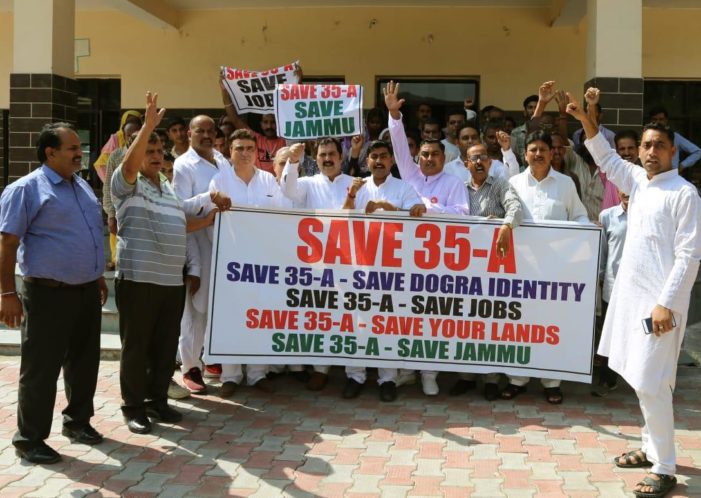NC SC Cell stages protests in favour of Article 35A