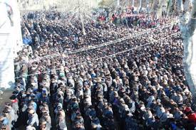 Thousands attend last rites of slain militant in sopore in north Kashmir