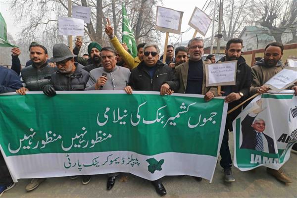 PDP rallies against SAC order on JK Bank, demands its revocation