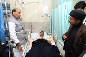 Rajnath visits injured DIG in AIIMS Rajnath visits injured DIG in AIIMS