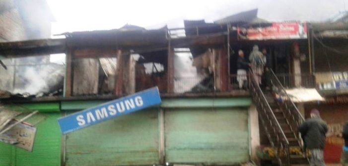 Five shops damaged in Uri fire