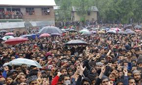 Thousands attend funeral prayers of top militant commander Zakir Musa in Noorpora Tral