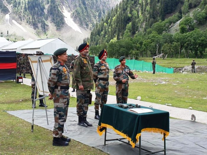 Lt Gen Ranbir singh reviews Amarnath Yatra security arrangements