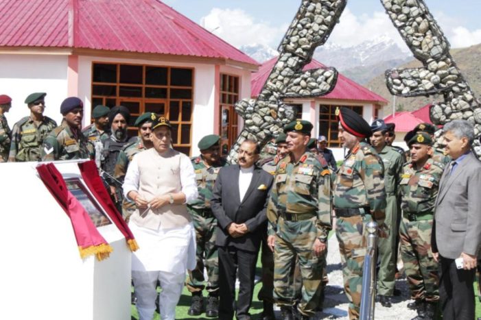 Defence Minister Rajnath Singh pays tribute at Kargil war memorial