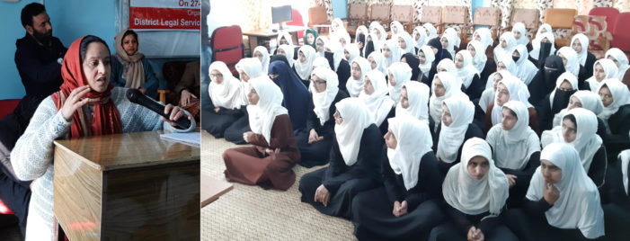 DLSA Ganderbal organizes awareness camp on female health & hygiene