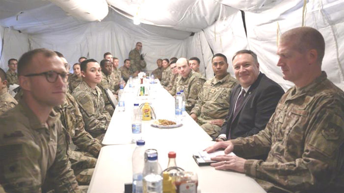 Pompeo Meets US Troops On Saudi Visit Following Talks With MBS