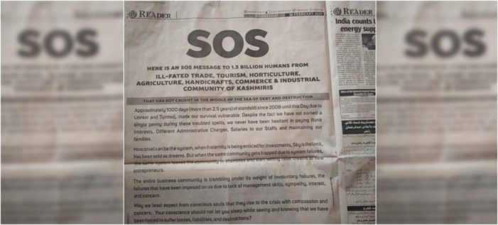 Kashmir’s Business Community Sends Out SOS on ‘Sea of Debt and Destruction’