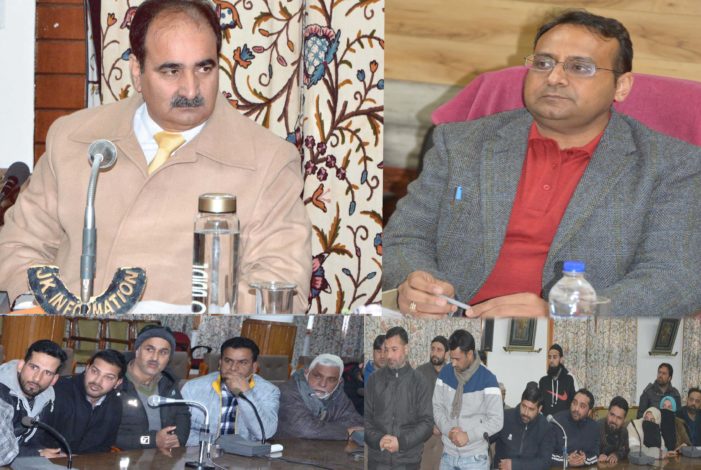 Saurabh Bhagat, Dr. Farooq Lone take stock of public grievances at Srinagar