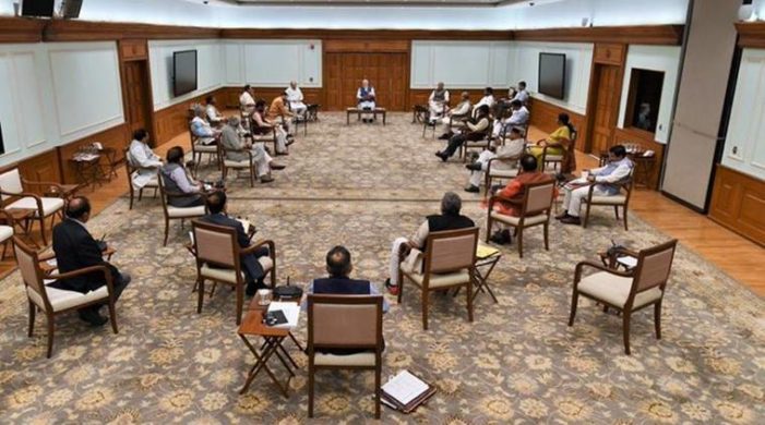 Social distancing at Cabinet meeting chaired by PM Modi