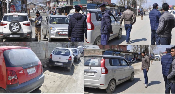DC Pulwama slapped fine on 106 unauthorizedly parked vehicles
