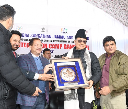 Kiren Rijiju participates in National Integration Camp at Ganderbal