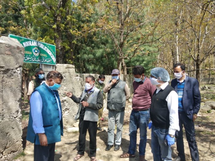 DC Kulgam visits red zone village Batpora, inpects quarantine centers