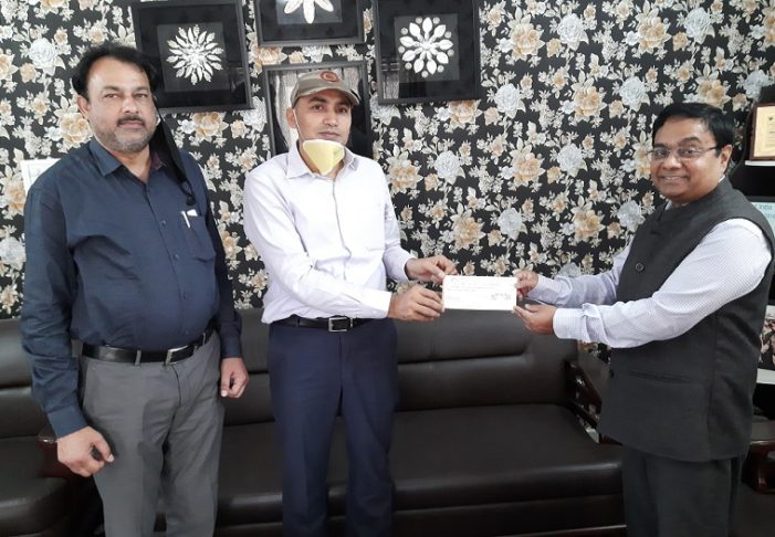 Covid-19: SIDCO donates Rs. 18.10 lakh to J&K Relief Fund