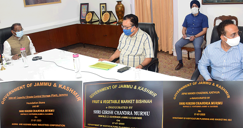 Lt Governor e-inaugurates 4 important projects of JK Agro Industries Development Corporation and Horticulture (P&M) Department