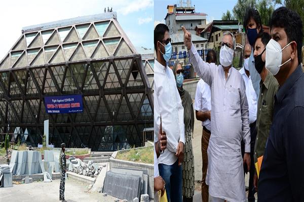 Advisor Khan takes stock of renovation works at Bakhshi Stadium, Indoor Stadium