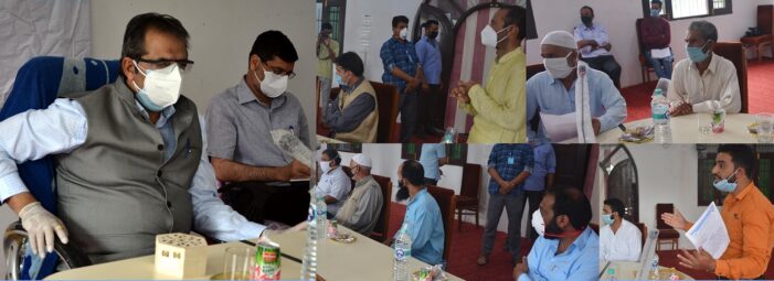 Advisor Baseer Khan meets scores of delegations at Chadoora, inspects MGNREGA works