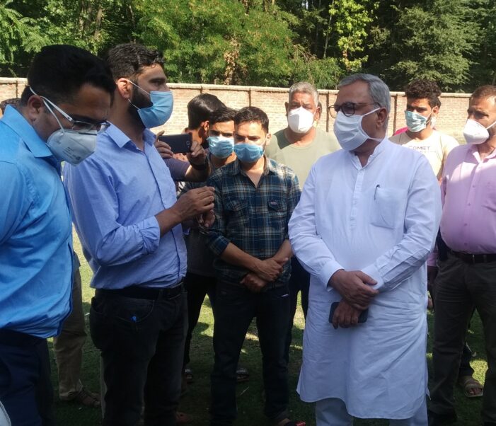 Advisor Farooq Khan visits Anantnag; meets delegations, reviews development works