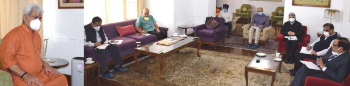 Lt Governor Sinha discusses overall COVID situation in J&K