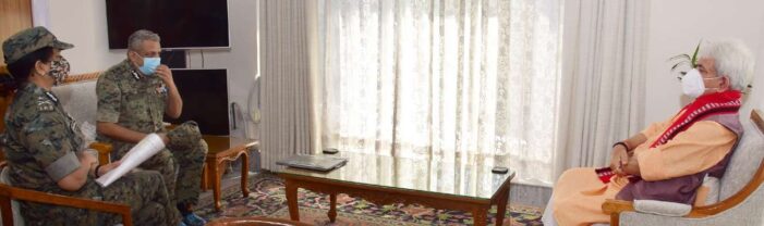 Spl DG CRPF J&K Zone meets Lt Governor