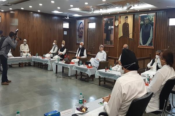 NC’s PAC in meeting reviewing strategy for legal battle against abrogation of Art 370 & Art 35 A , withdrawal of statehood NC’s PAC in meeting reviewing strategy for legal battle against abrogation of Art 370 & Art 35 A , withdrawal of statehood