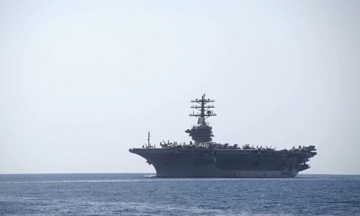 US aircraft carrier enters Gulf amid sanctions threat against Iran