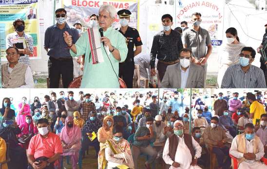 B2V3: Lt Governor visits Khanmoh, takes part in the ongoing ‘Awami Muhim’