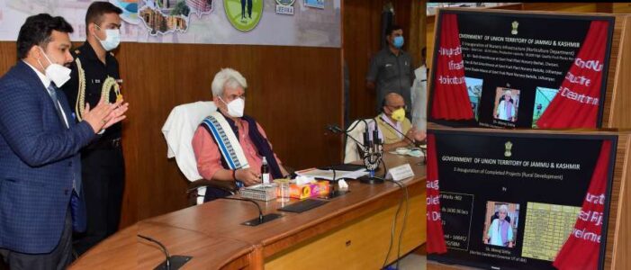 Lt Governor visits Udhampur, reviews developmental activities in the District