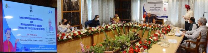 Comprehensive overhaul of Grievance Redress & Monitoring Mechanism in J&K