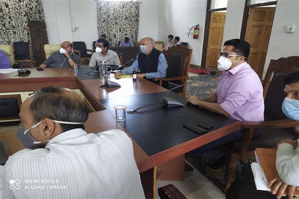 Hasnain Masoodi chairs meeting of officers in Dak bungalow Anantnag Hasnain Masoodi chairs meeting of officers in Dak bungalow Anantnag