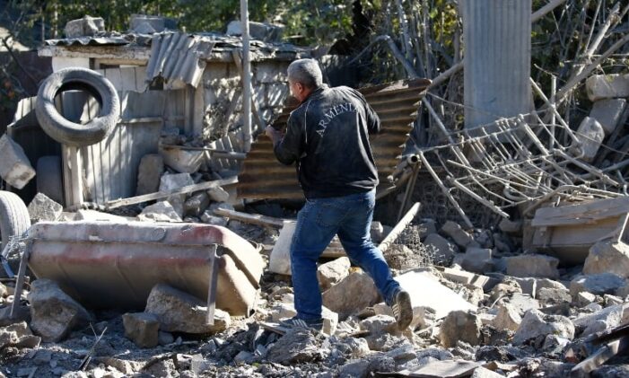 Missile kills 12 in Azerbaijan city, escalating Karabakh conflict