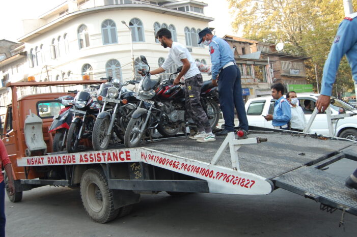 Even in pandemic traffic police take bikes from Polo View