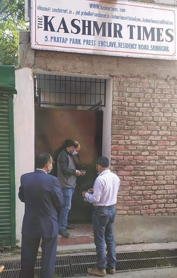 Kashmir Times office sealed by Estates Department