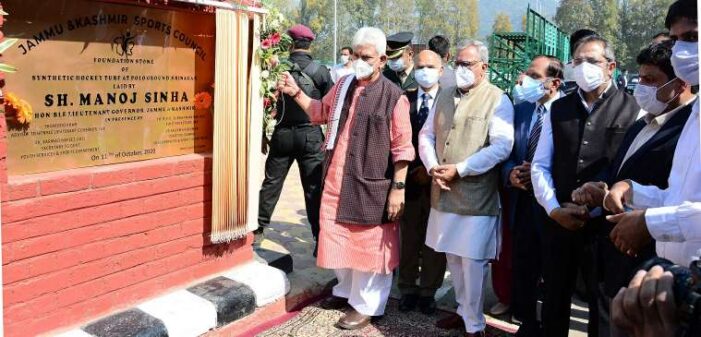 Lt Governor inaugurates sports infrastructure across J&K worth Rs 49.78 Cr, Lays foundation of projects costing Rs 10.5 Cr