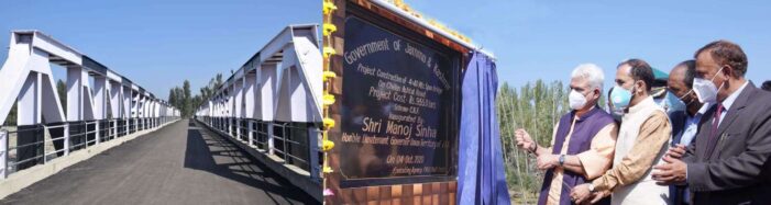 Lt Governor dedicates Ashthal Bridge worth Rs 9.55 cr to the local people