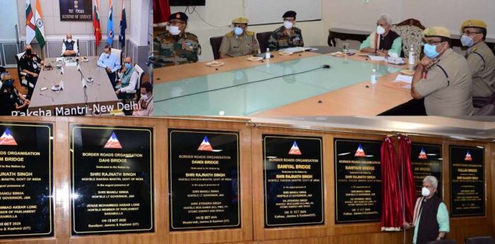 Lt Governor, Manoj Sinha thanks PM, Defence Minister and BRO for 10 new BRO Bridges in J&K