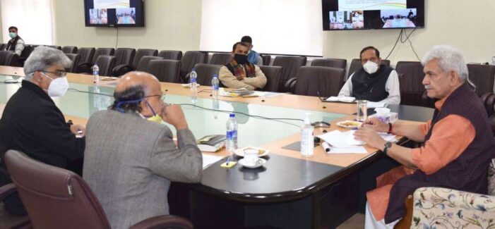 Lt Governor reviews core features of JK Health Insurance scheme