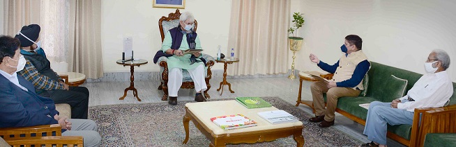 VC Jammu University, former MLC, various public delegations call on Lt Governor