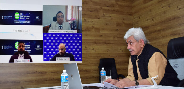 Lt Governor addresses Confederation of Indian Industry (CII) Partnership Summit-2020