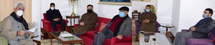 NC deputation, BDC members meet Lt. Governor in Srinagar NC deputation, BDC members meet Lt. Governor in Srinagar