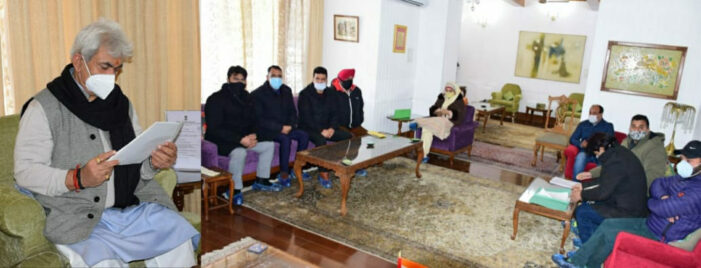 Heads of Municipal Bodies, Political leaders, several delegations call on Lt Governor Heads of Municipal Bodies, Political leaders, several delegations call on Lt Governor