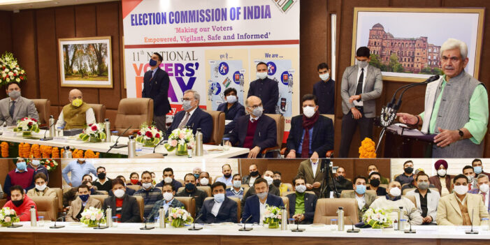 Lt Governor leads National Voters’ Day celebrations in J&K Lt Governor leads National Voters’ Day celebrations in J&K