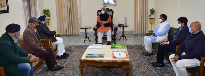A delegation of Dr. Ambedkar Chamber of Commerce calls on Lt Governor A delegation of Dr. Ambedkar Chamber of Commerce calls on Lt Governor
