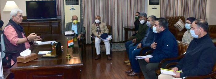 Delegation of J&K Civil Secretariat (Non-Gazetted) Employees Union calls on Lt Governor Delegation of J&K Civil Secretariat (Non-Gazetted) Employees Union calls on Lt Governor