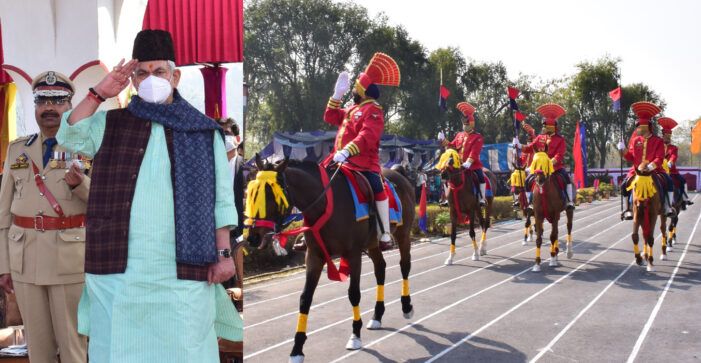 Attestation cum Passing-Out-Parade of Dy.SsP (Prob.) & PSIs at SKPA Udhampur  Public Service & Sacrifice is the Proud Legacy of Jammu and Kashmir Police: Lt Governor