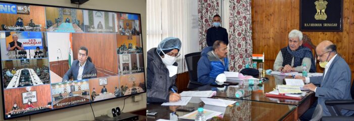 Lt Governor takes cognizance of applicants’ grievances during Live Public Grievance Hearing Lt Governor takes cognizance of applicants’ grievances during Live Public Grievance Hearing