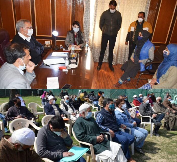 Advisor Farooq Khan hears public grievances at Srinagar Advisor Farooq Khan hears public grievances at Srinagar