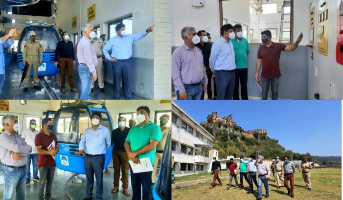 Div Com inspects Jammu Ropeway Project Phase 2nd Div Com inspects Jammu Ropeway Project Phase 2nd